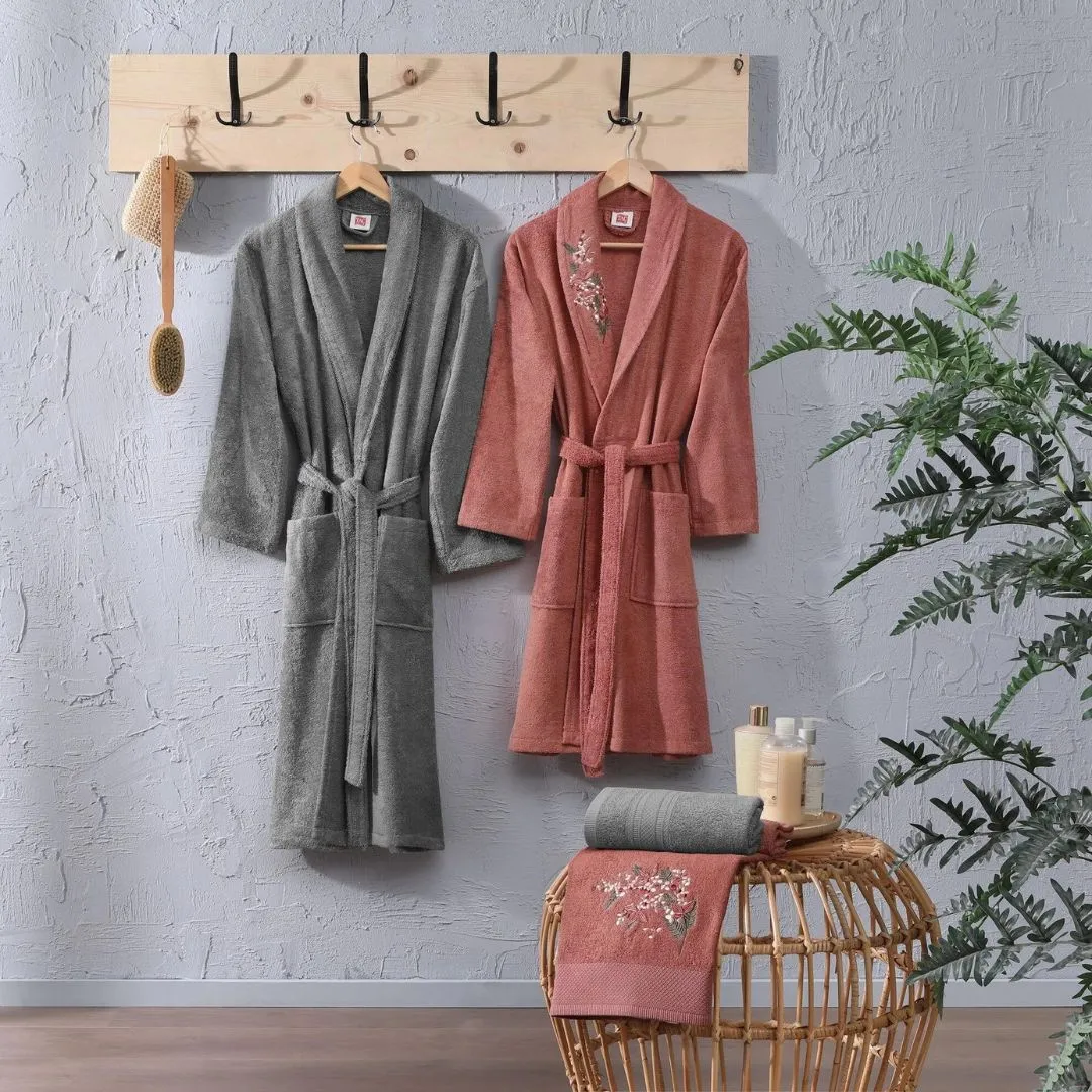 71318676 Tac Mimosa Soft Bambu porodični set bademantila roze  | Tellux - Vaš put do savršenog doma