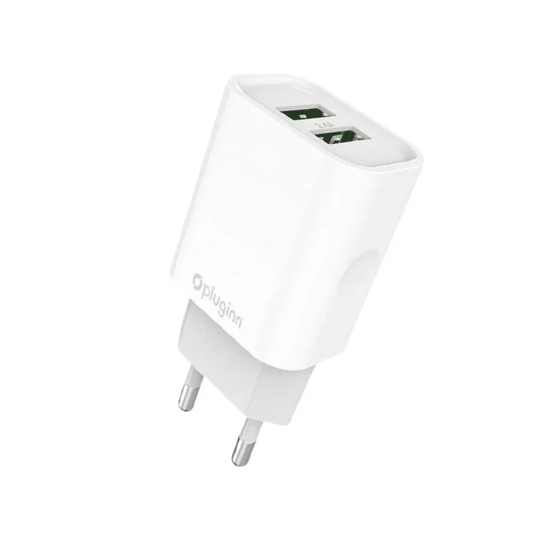 206597 Kućni punjač Pluginn Pl-D47 2xUSB beli  | Tellux - Vaš put do savršenog doma