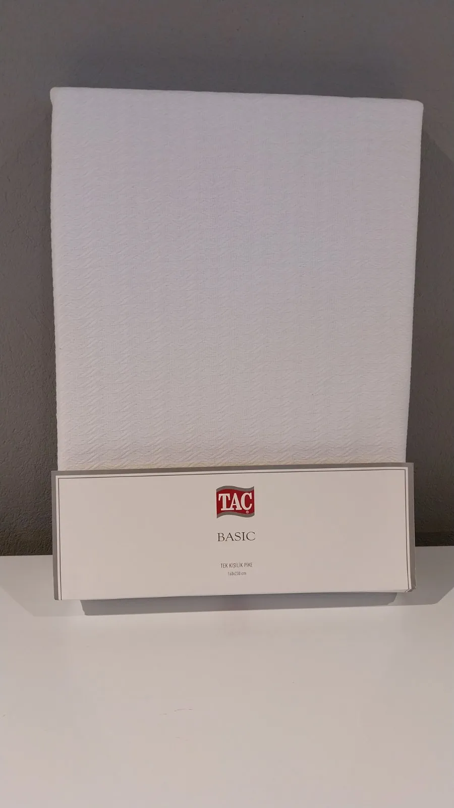 60232357 Tac Basic prekrivač za jednu osobu bela  | Tellux - Vaš put do savršenog doma