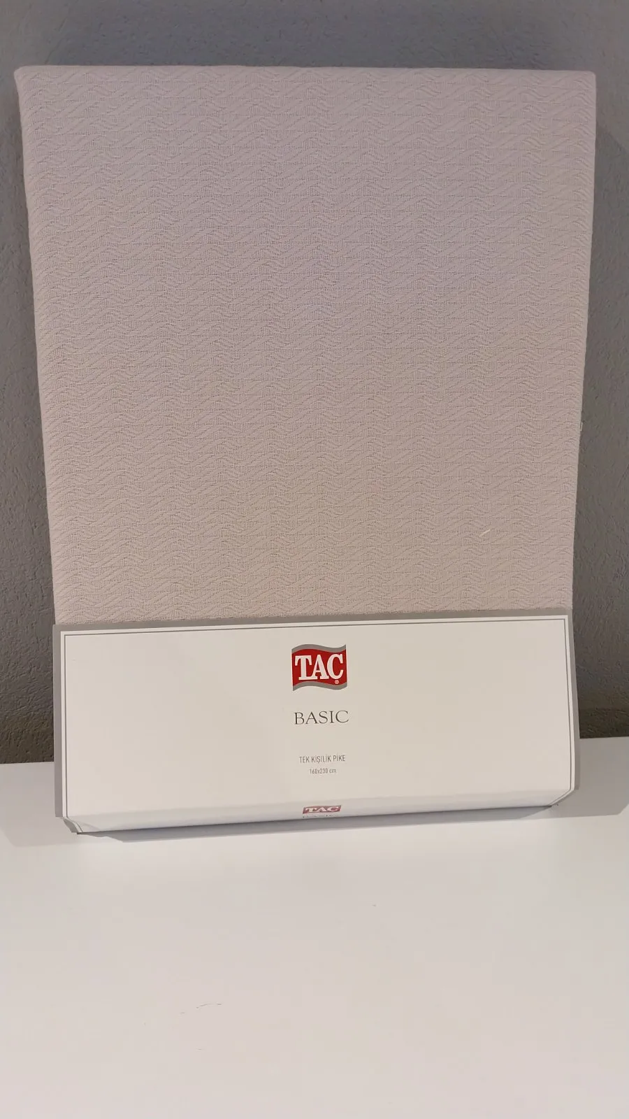 60232382 Tac Basic prekrivač za jednu osobu boja kamena  | Tellux - Vaš put do savršenog doma