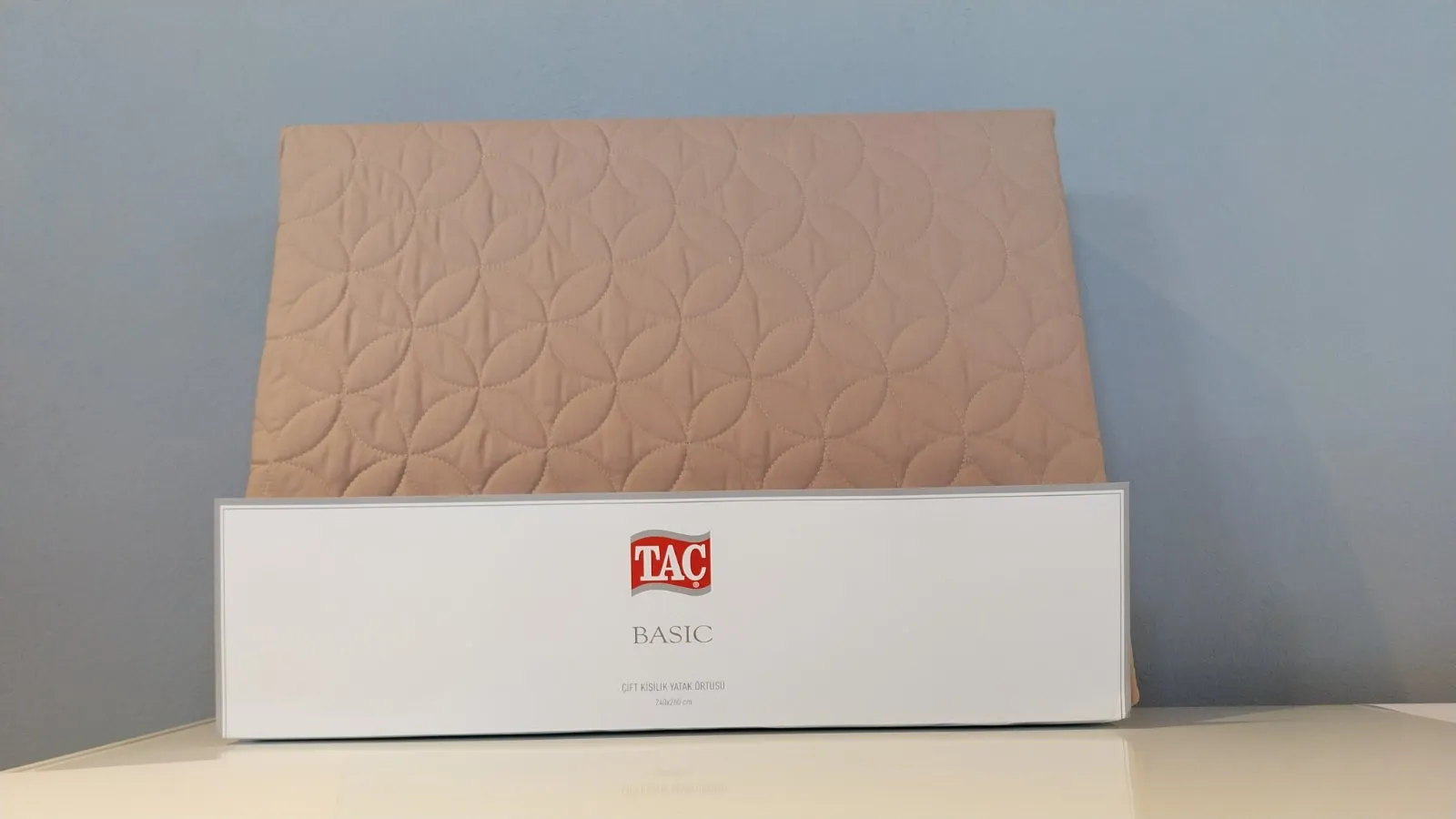 60233363 Tac Basic prekrivač za krevet za dve osobe bež  | Tellux - Vaš put do savršenog doma